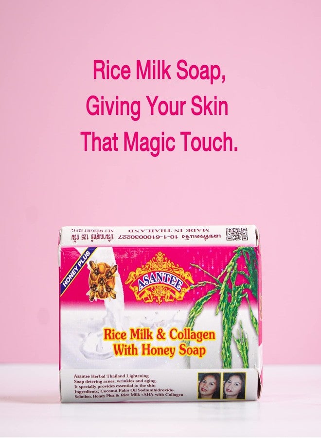 ASANTEE Rice Milk with Collagen and Honey Body Soap 125 g. (Pack of 1) - Image 5
